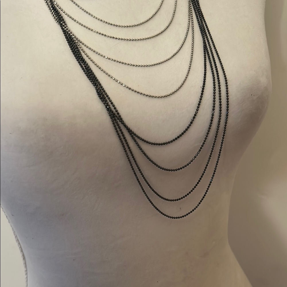 Elegant Multi-Layered Multi-Stranded Long Necklace - image 5